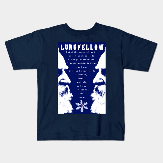 Henry Wadsworth Longfellow Kids T-Shirt by Exile Kings 